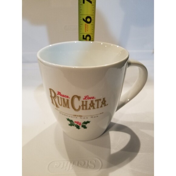 Peace Love Rum Chata Christmas Holiday Coffee Mug Cup 20 Oz Oversized Horchata - Picture 4 of 4